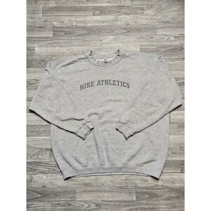 Vintage Nike Sweatshirt Size 2XL 90s Gray Crewneck Athletics Spellout white tag